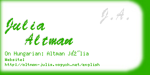 julia altman business card